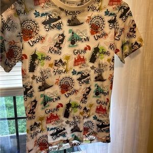 Pokémon center official shirt Regions theme